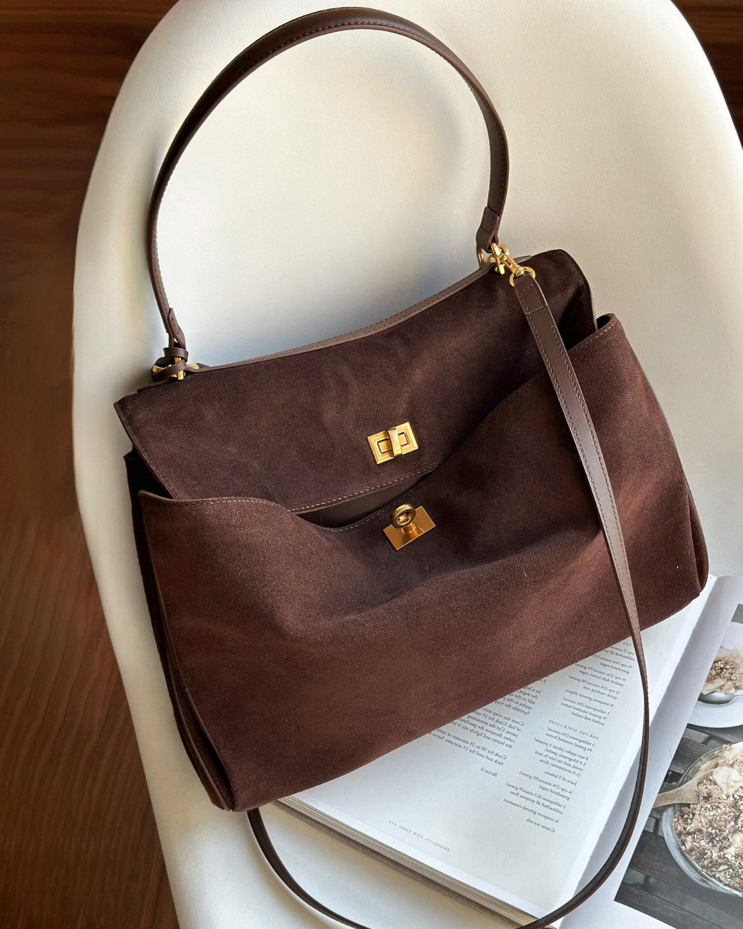 Bolso ligero de ante