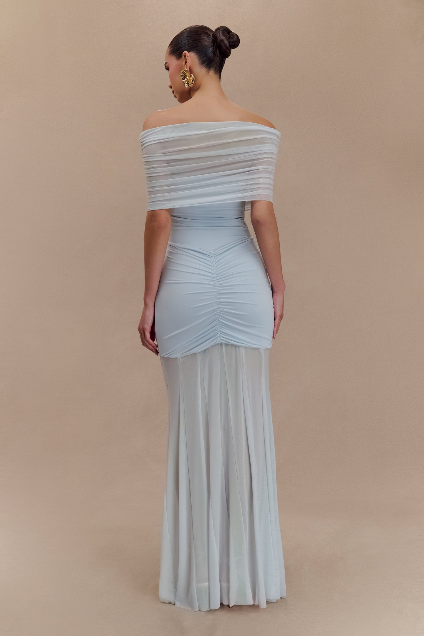 Vestido largo Selene – Azul Pastel