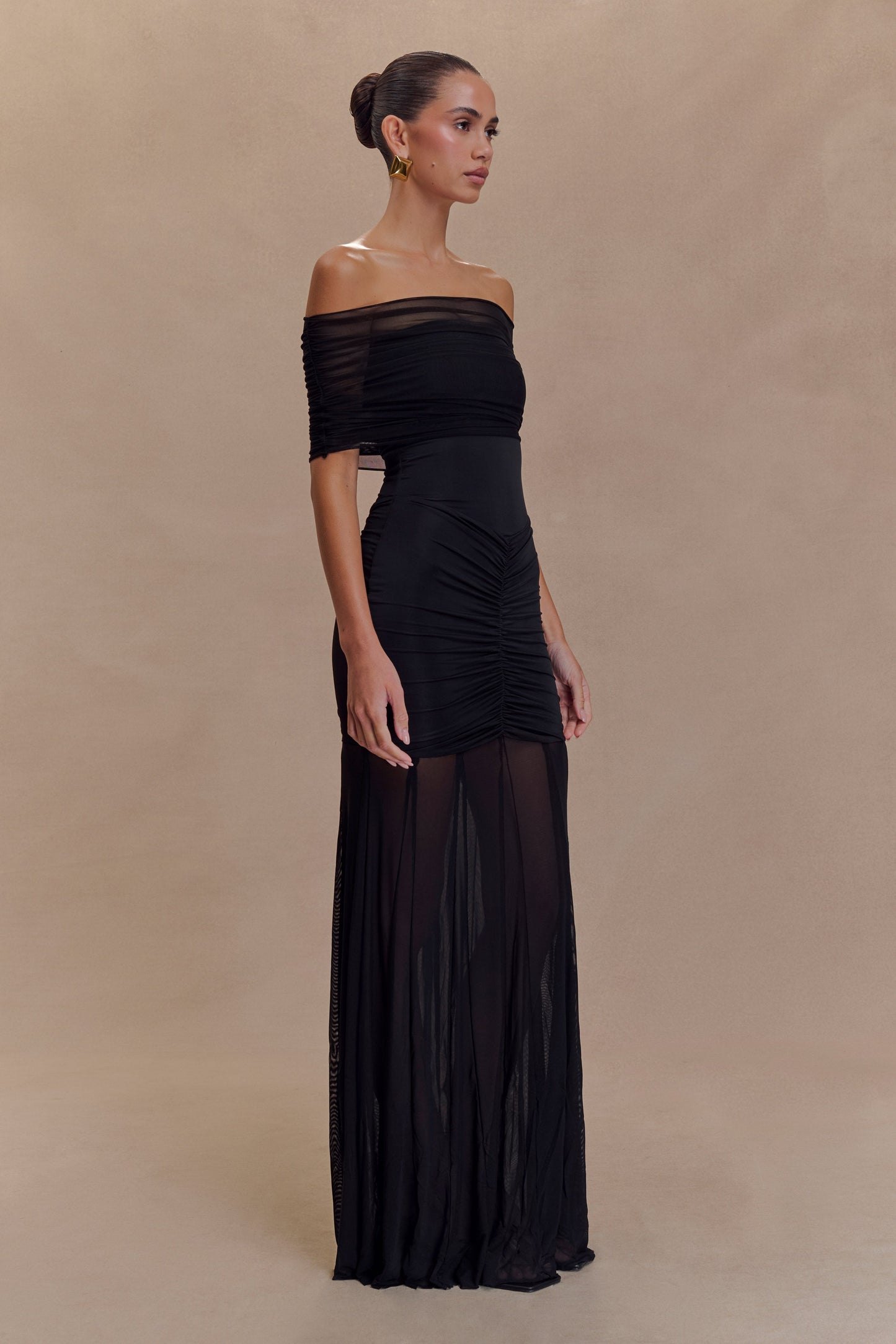 Vestido largo Selene - Negro