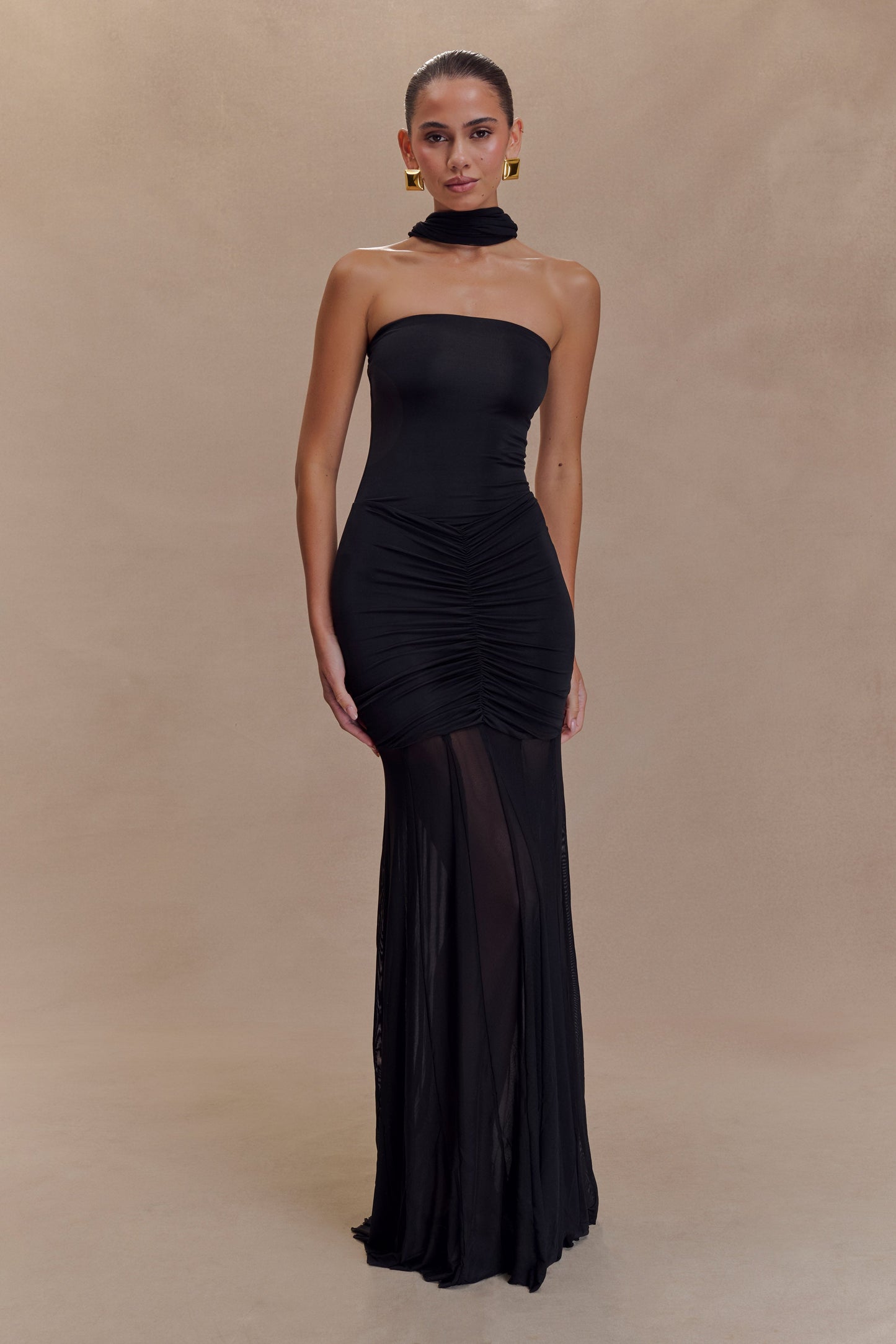 Vestido largo Selene - Negro