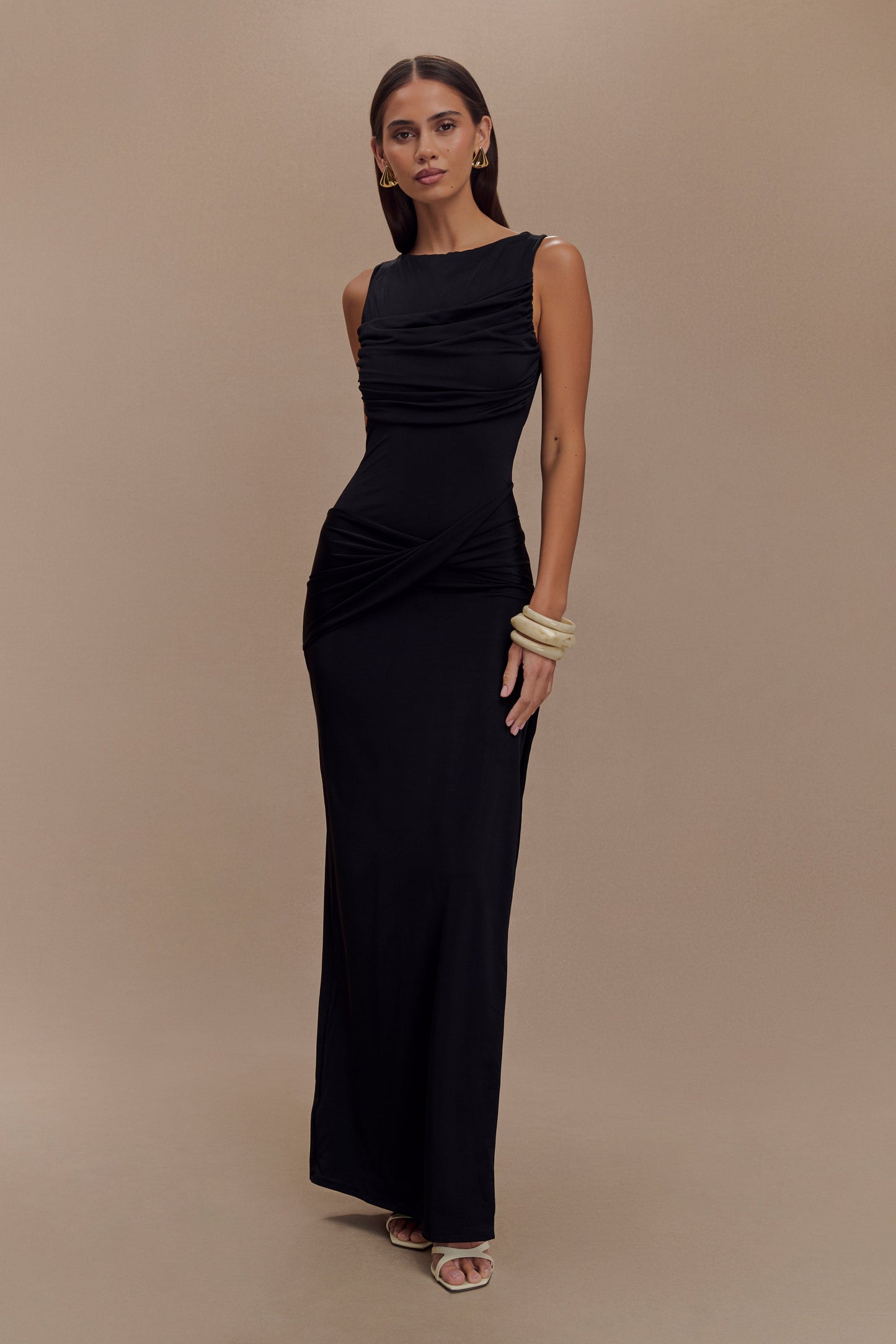 Vestido largo Ivonne - Negro