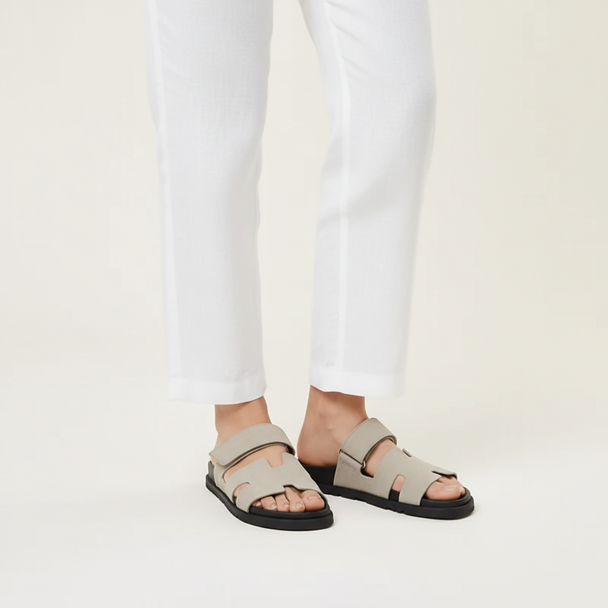 Noma Sandals - Suede Greige