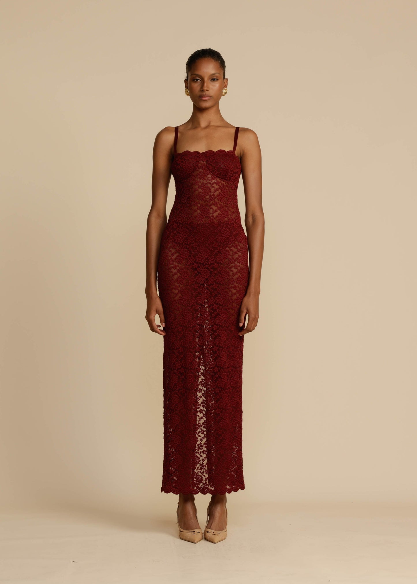 Vestido Margaux – Rojo vino