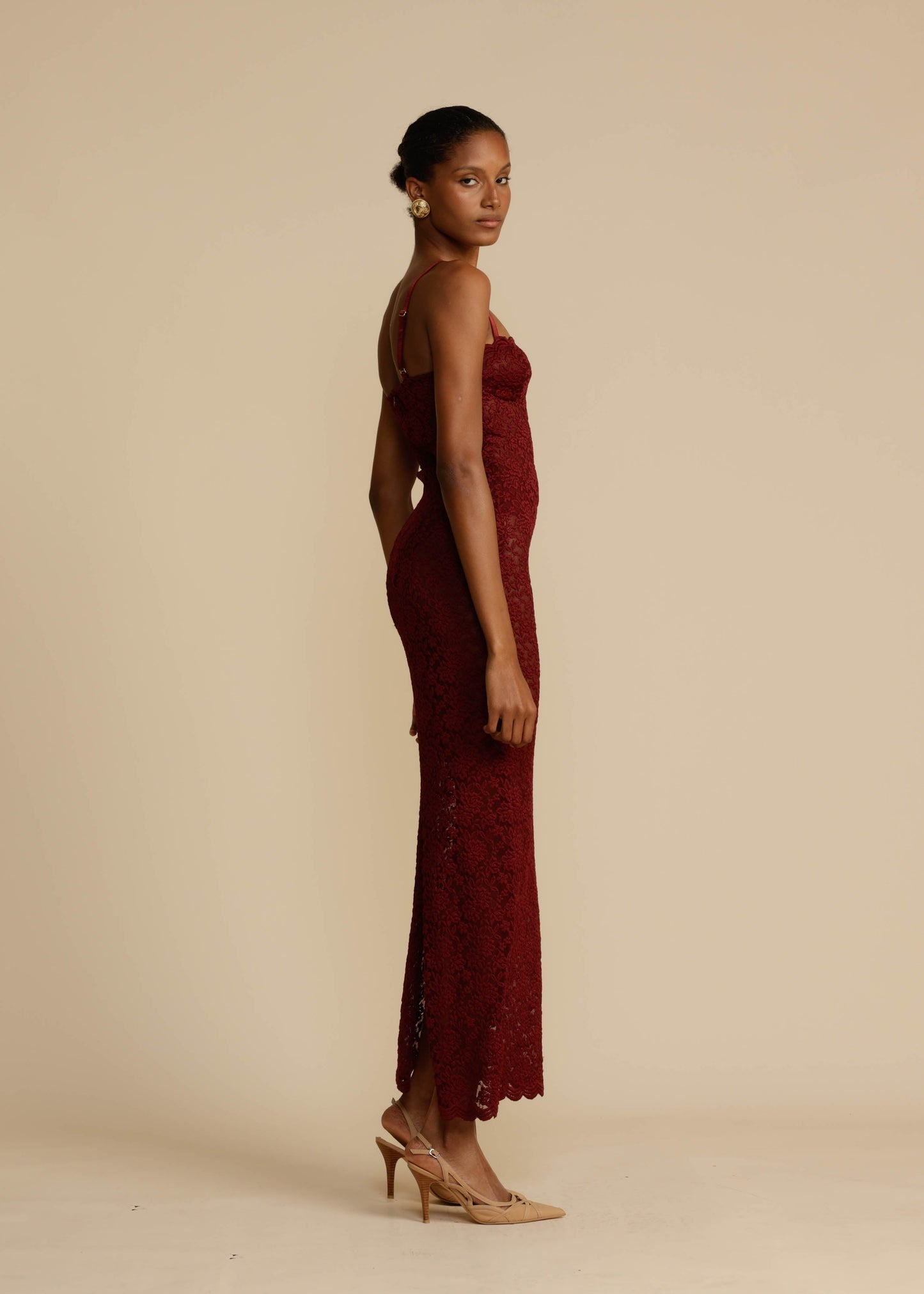 Vestido Margaux – Rojo vino