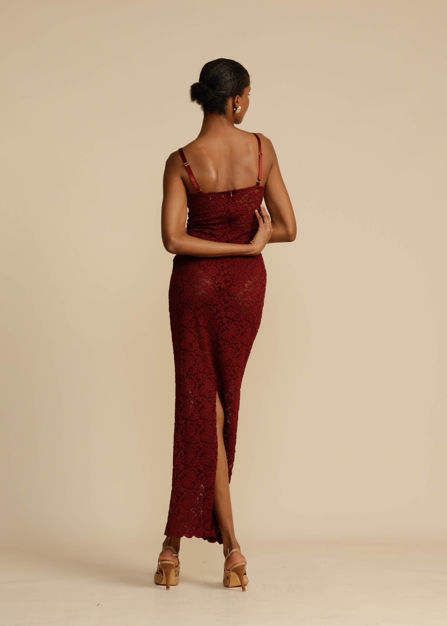 Vestido Margaux – Rojo vino
