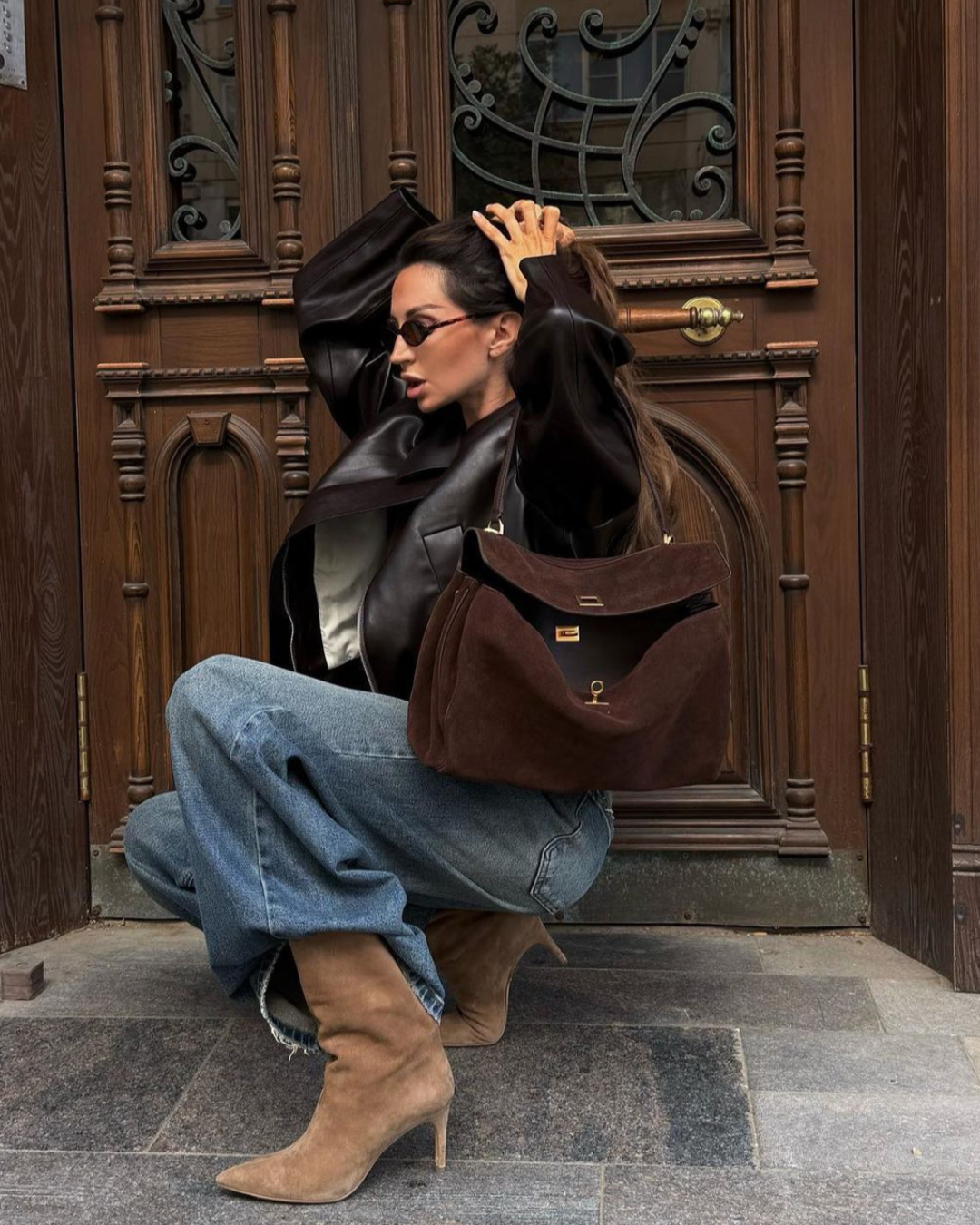 Bolso ligero de ante