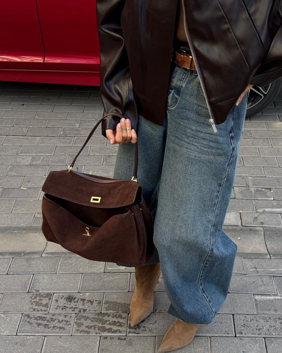 Bolso ligero de ante