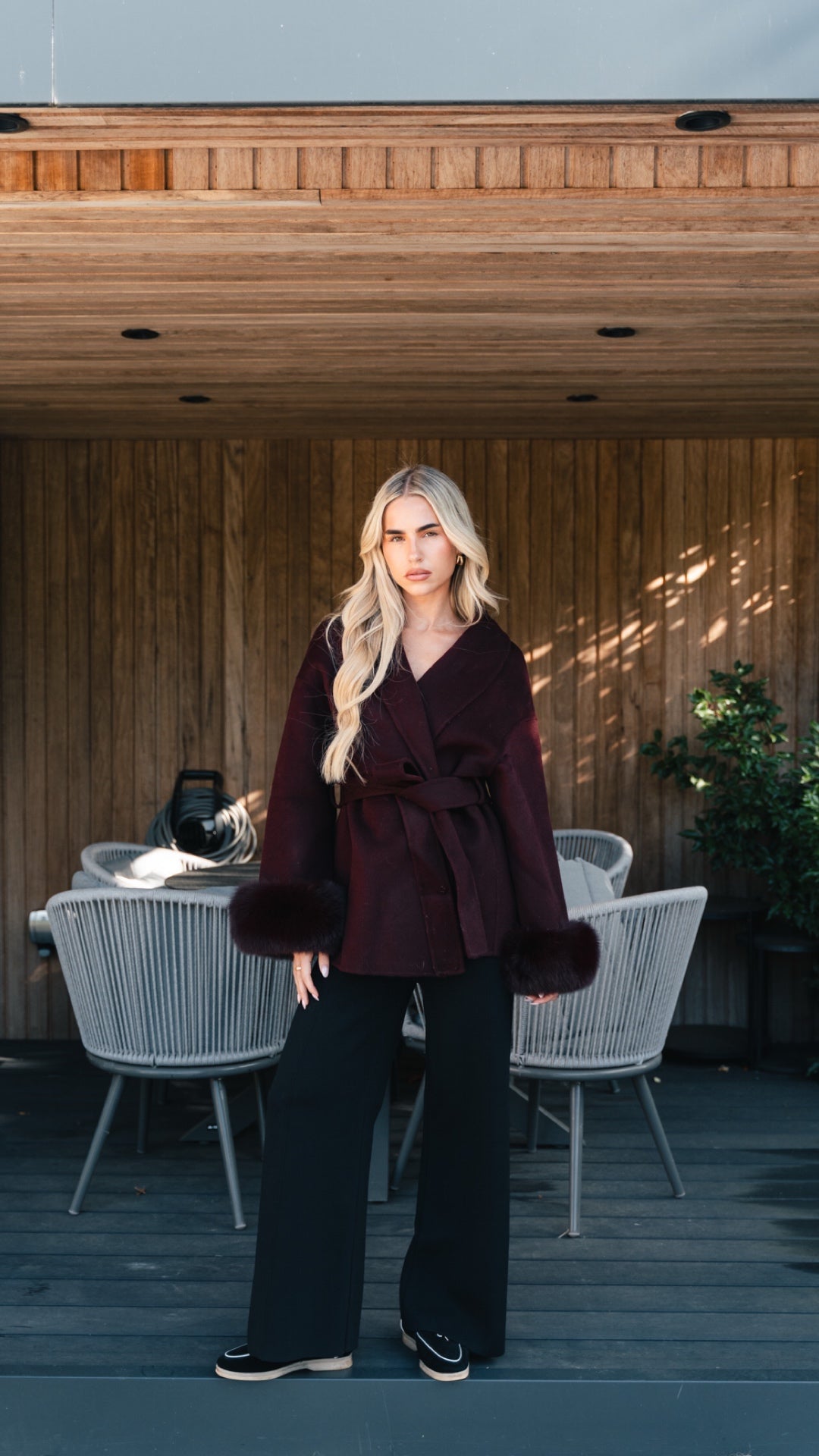 The Aura Coat - Burgundy
