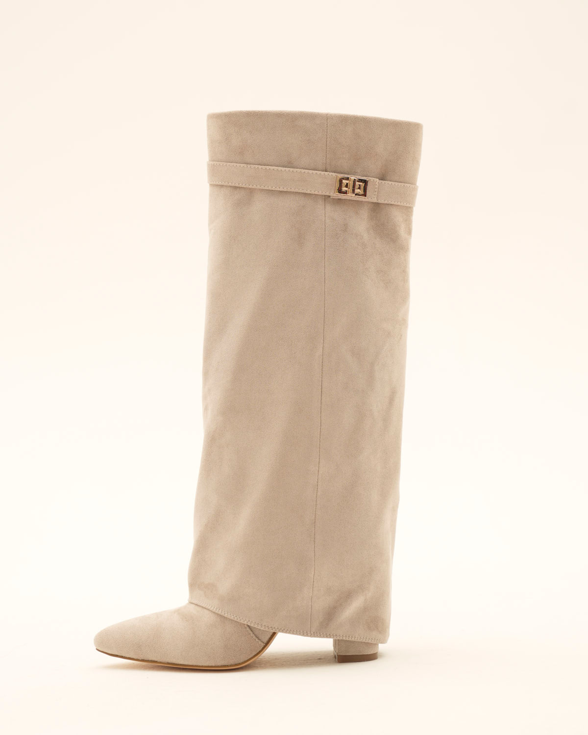 Botas rectas de ante Elene - Taupe