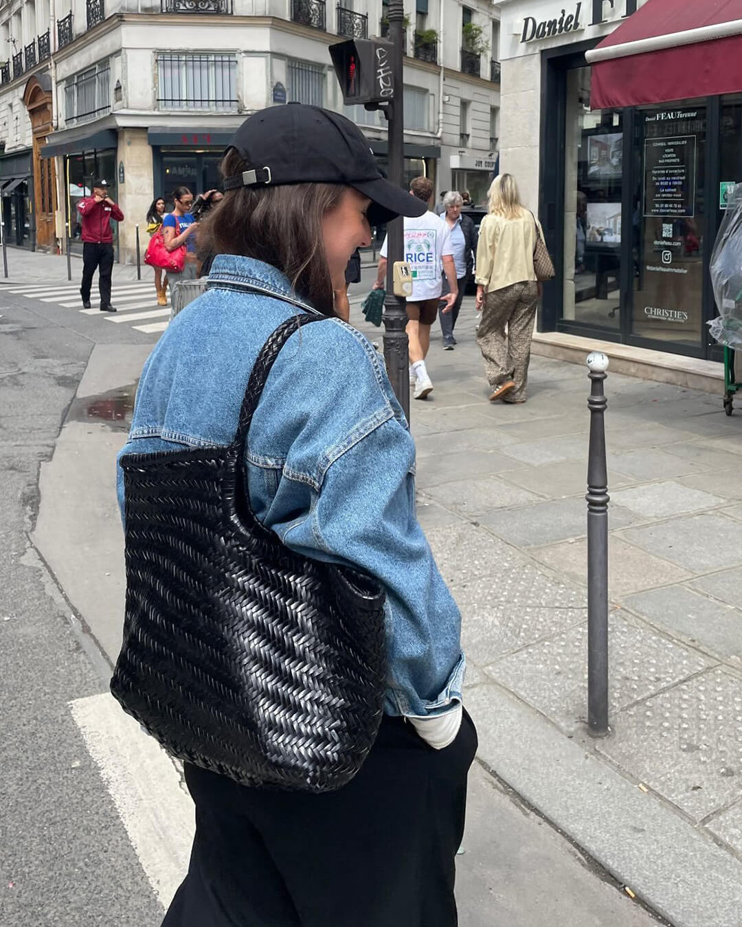 Bolso tejido de piel sintética Rica