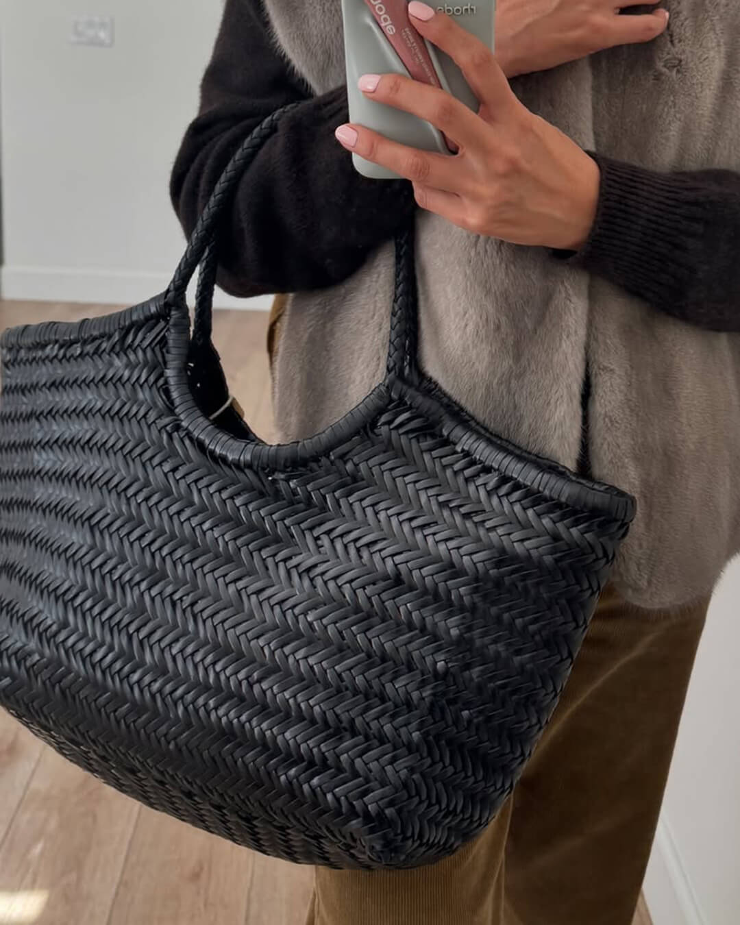 Bolso tejido de piel sintética Rica