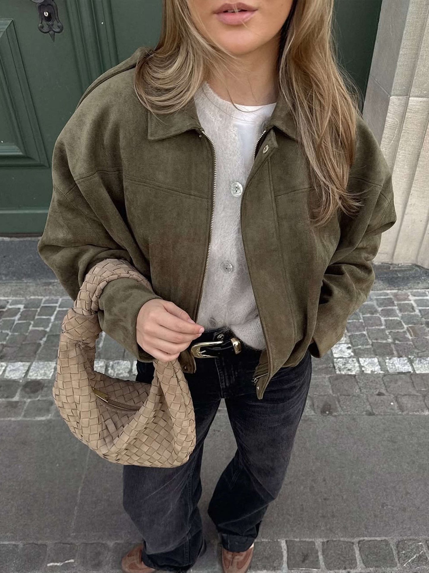 Seame - Lara Bomber Jacket Brown S