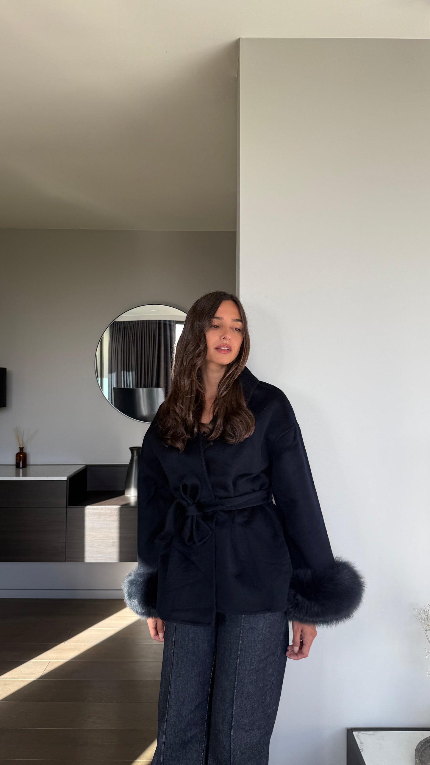 The Aura Coat - Navy Blue