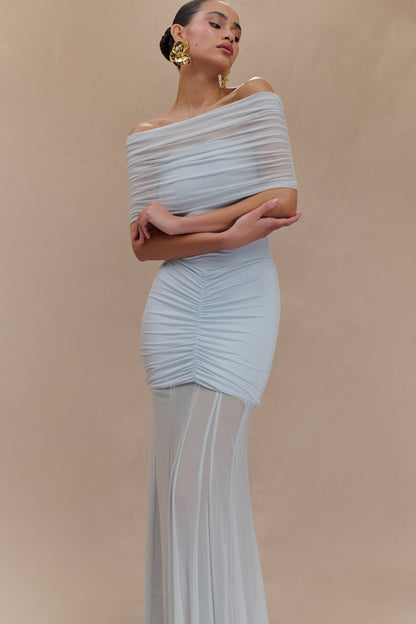 Vestido largo Selene – Azul Pastel