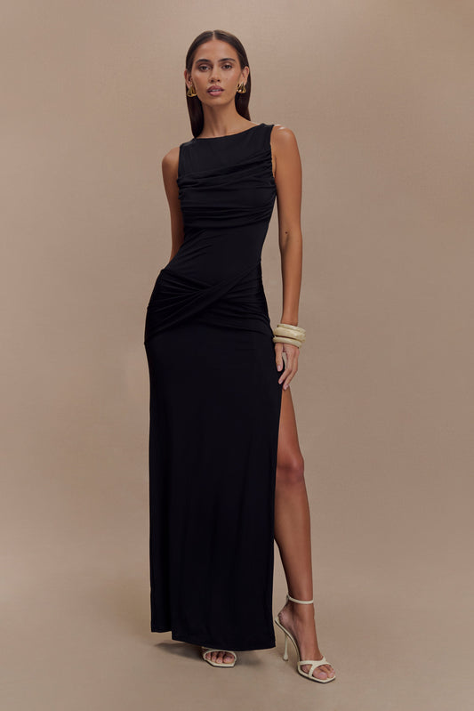 Vestido largo Ivonne - Negro