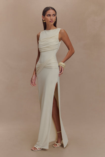 Vestido largo Ivonne – Marfil