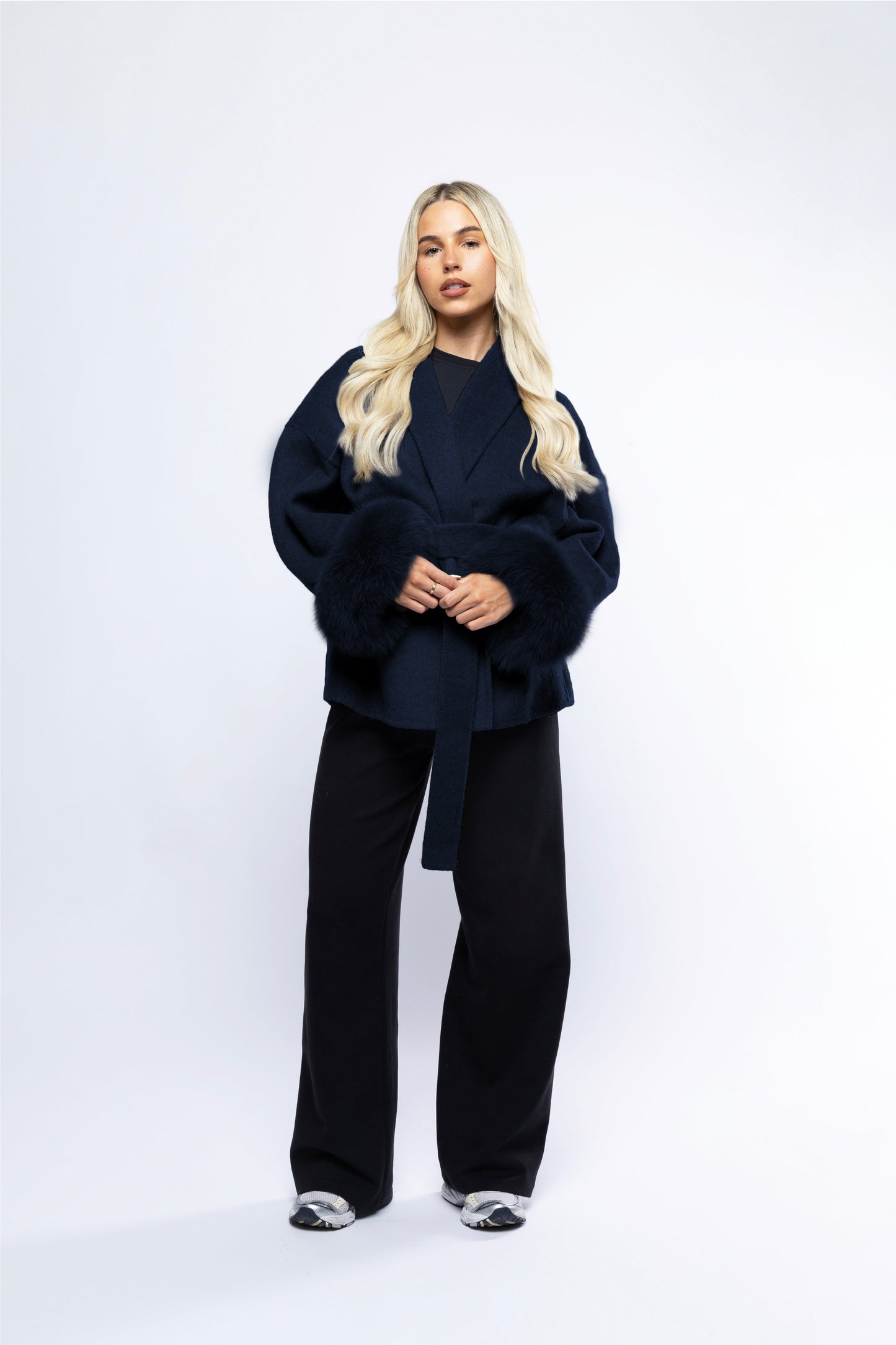 The Aura Coat - Navy Blue