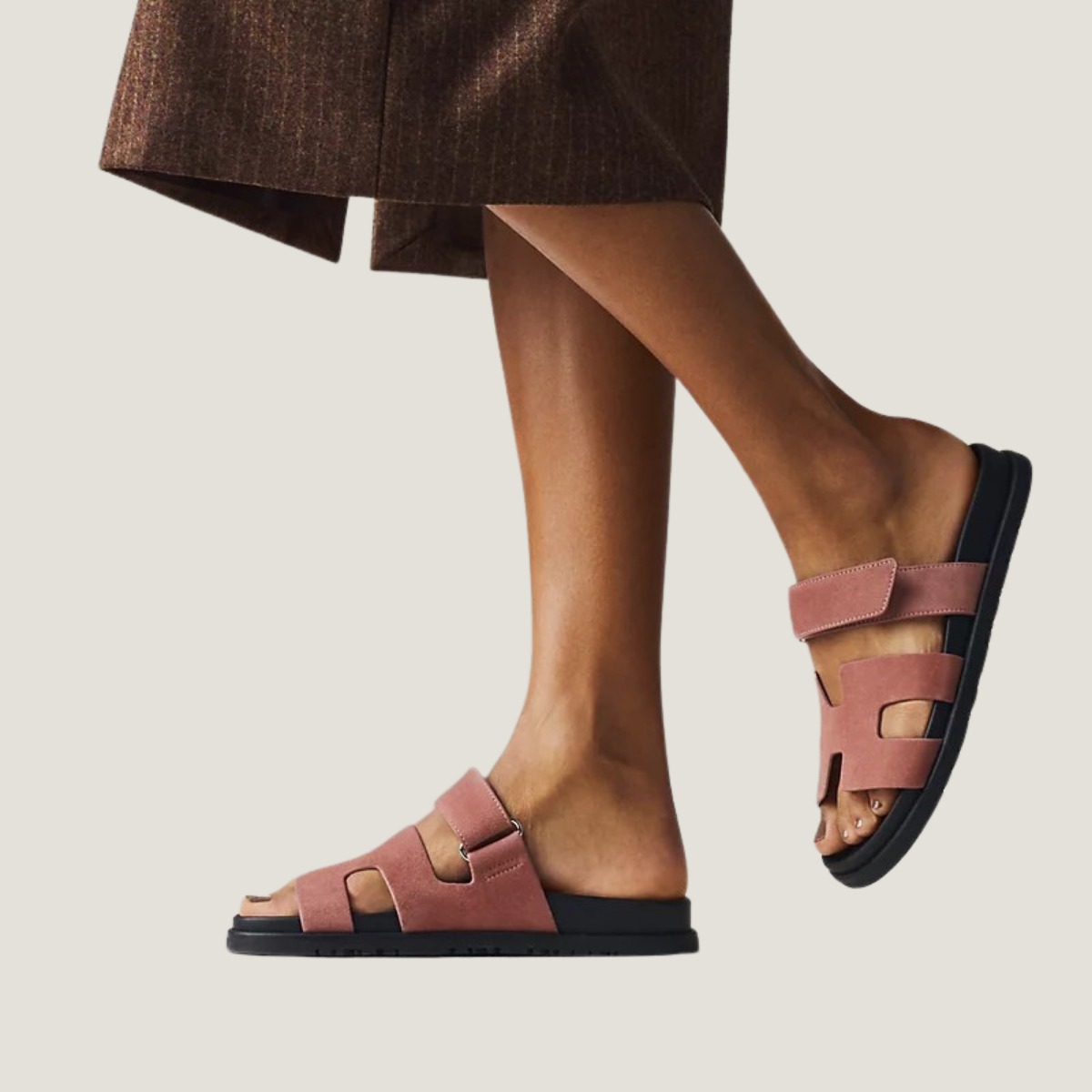 Noma Sandals - Suede Old Pink