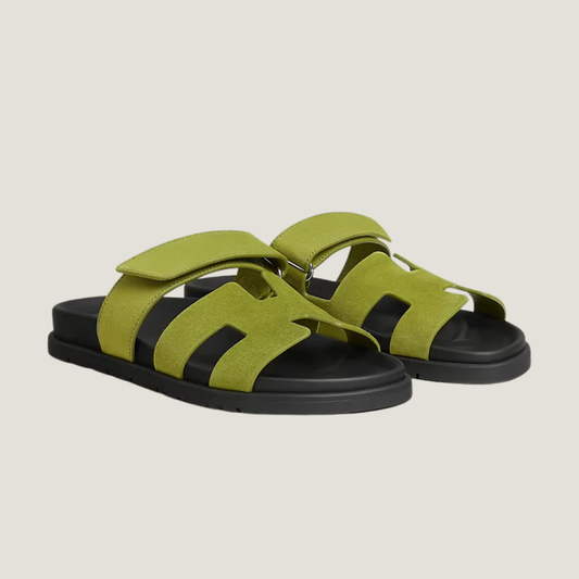 Noma Sandals - Suede Olive Green