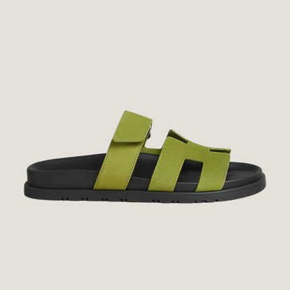 Noma Sandals - Suede Olive Green
