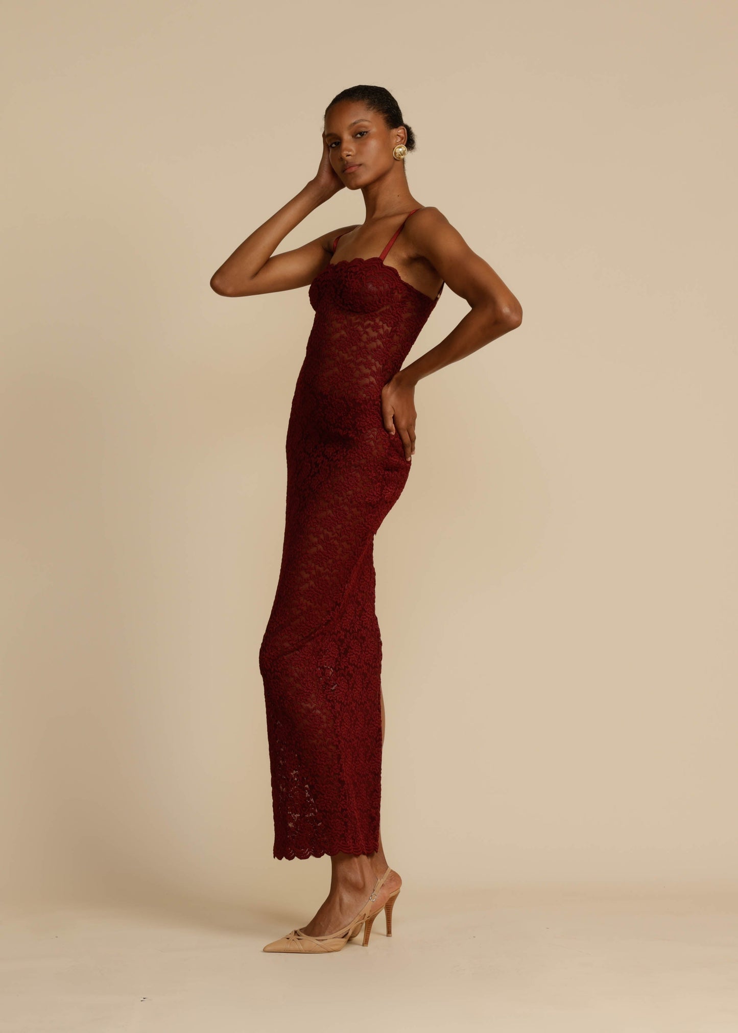 Vestido Margaux – Rojo vino