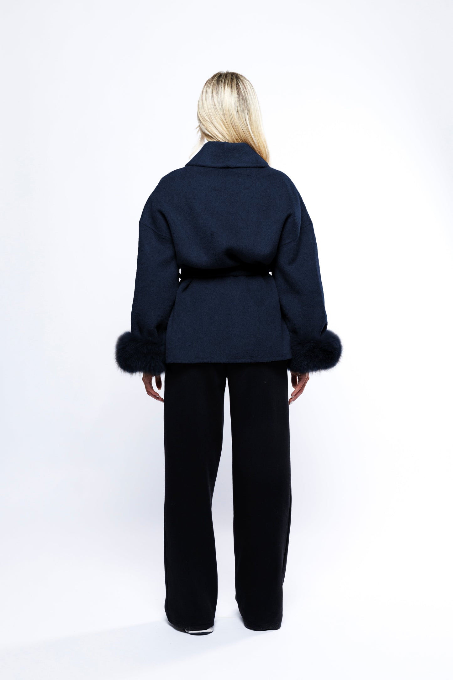 The Aura Coat - Navy Blue