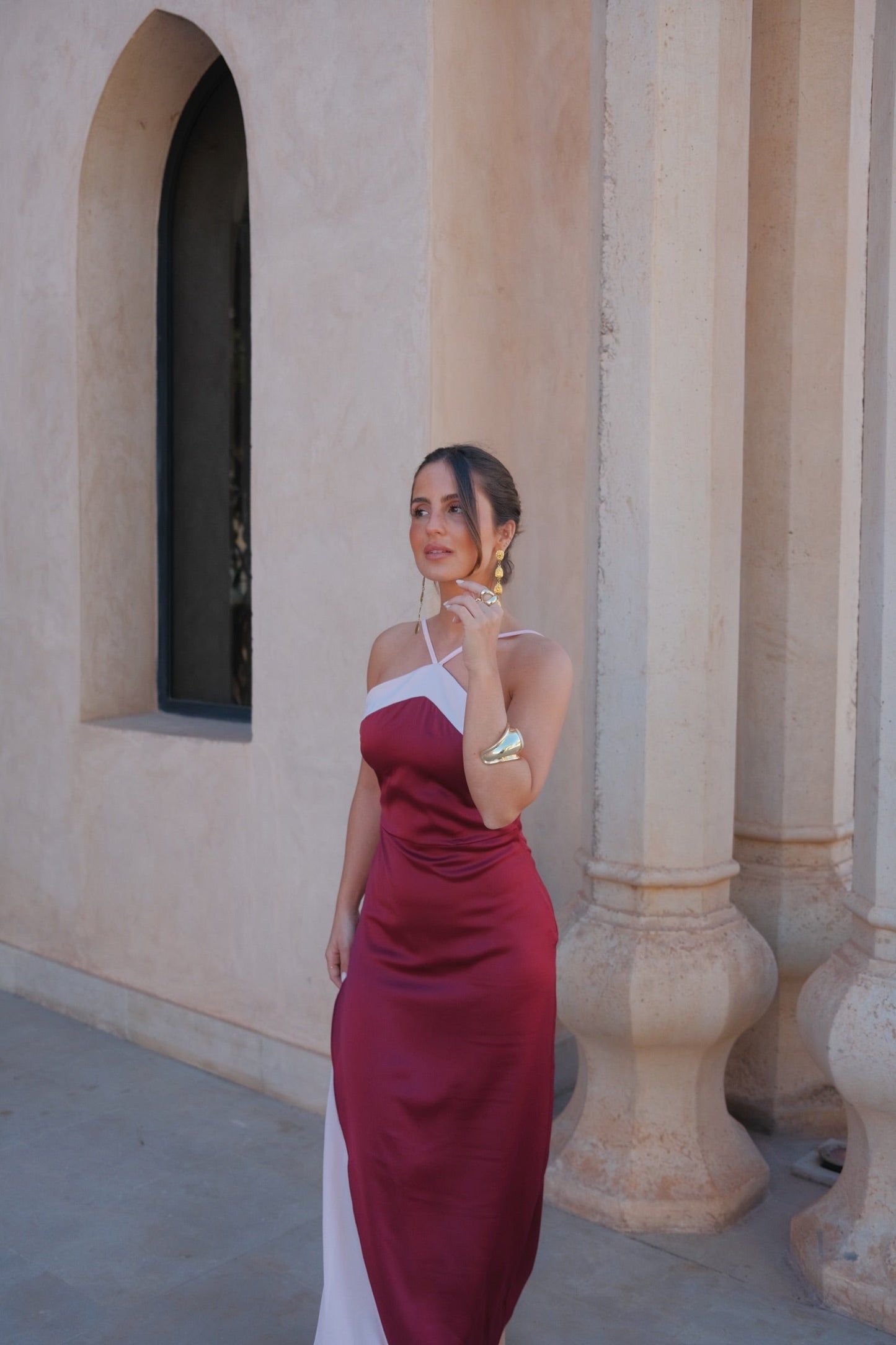 Aveline Dress - Burgundy