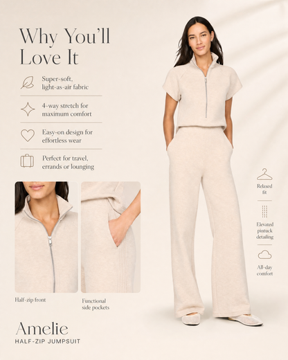 Amelie Half-Zip Jumpsuit