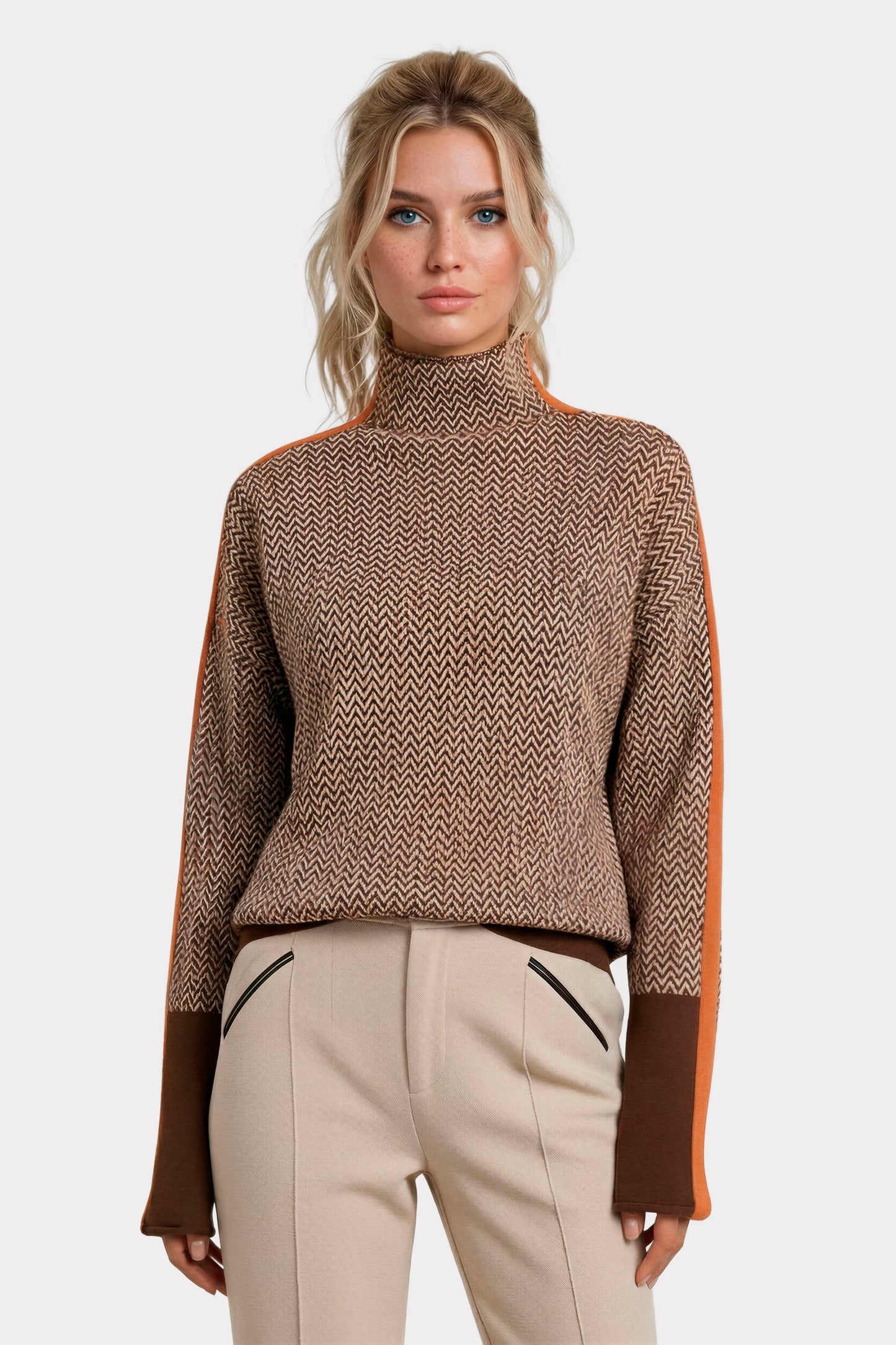 Riviera Knit - Orange Line