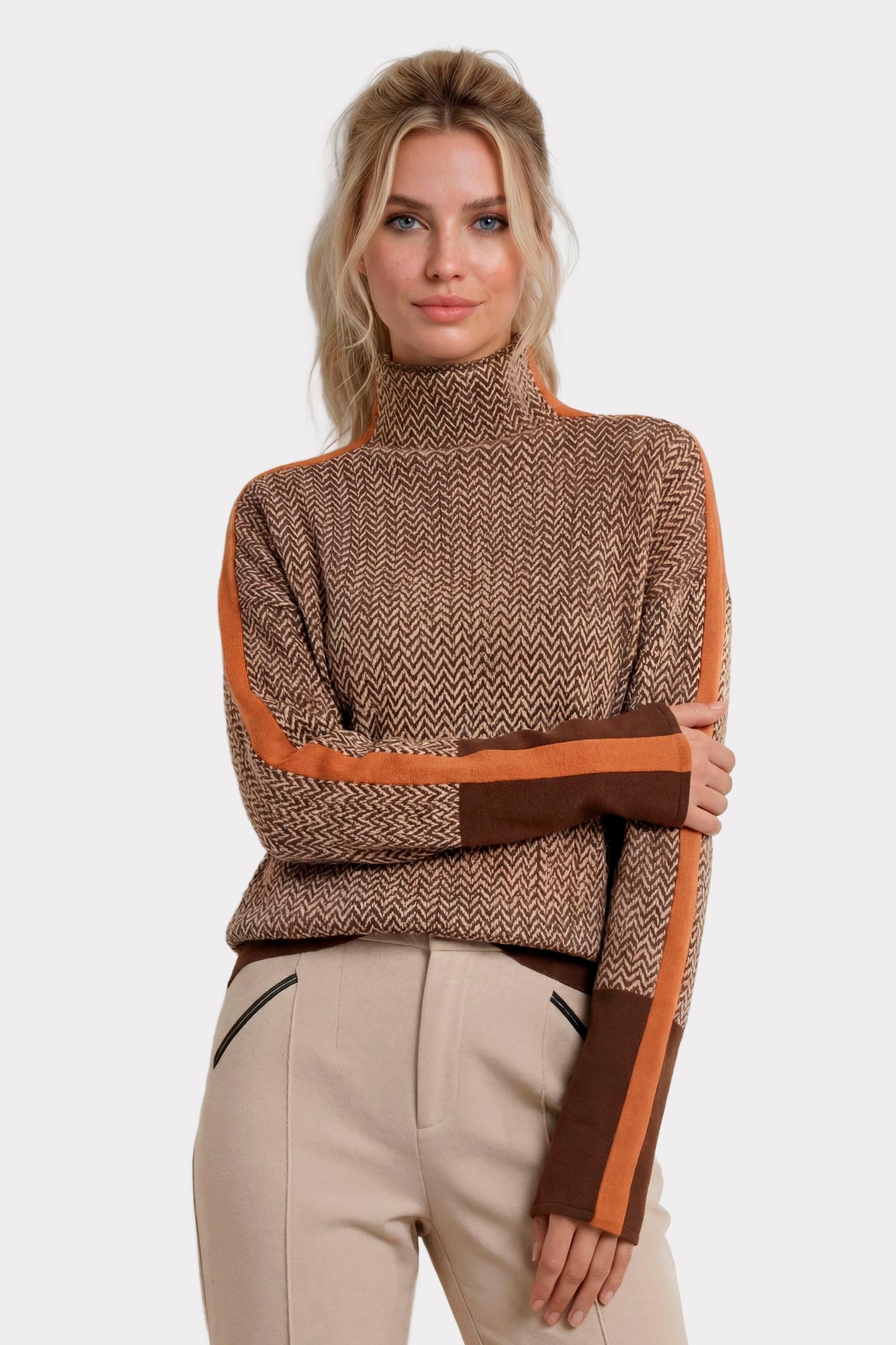Riviera Knit - Orange Line
