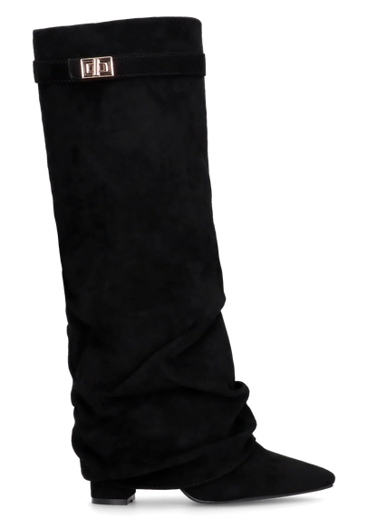 Botas holgadas de ante Elene - Negras