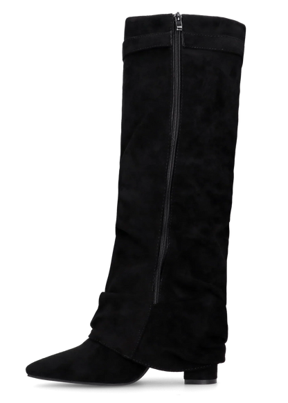 Botas holgadas de ante Elene - Negras