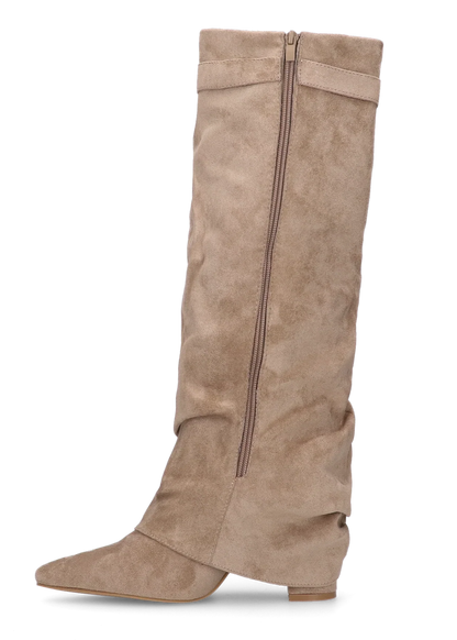 Botas holgadas de ante Elene - Beige