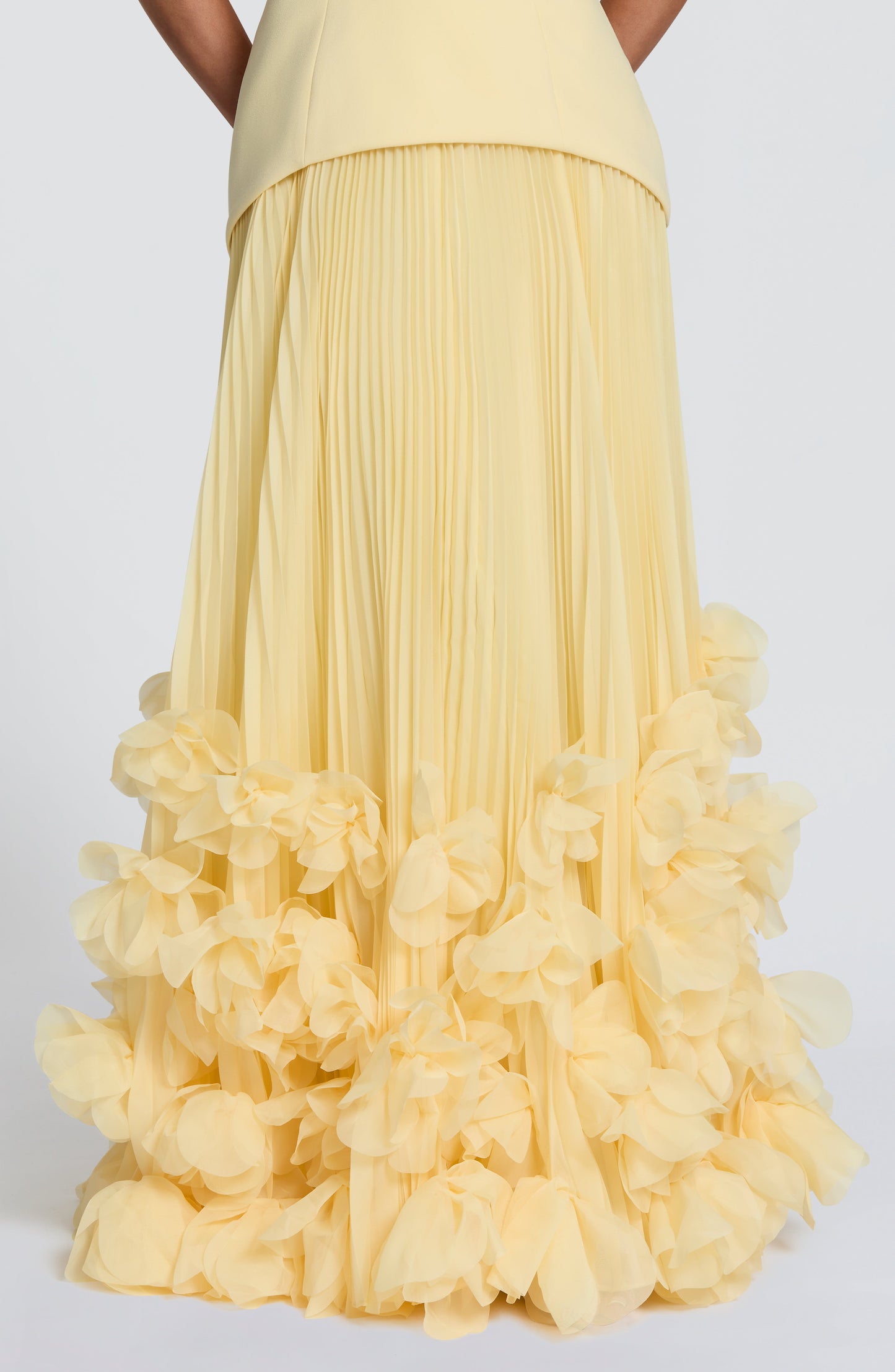 Delphine Floral Gown - Lemon
