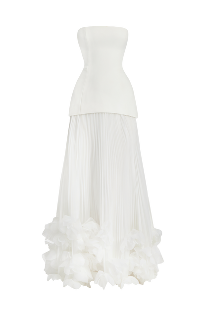 Delphine Floral Gown - Ivory
