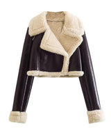 Isla Cropped Shearling Jacket