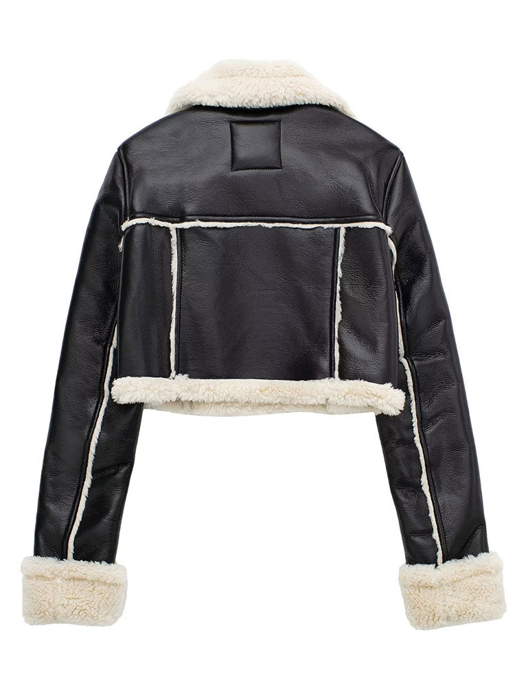 Isla Cropped Shearling Jacket