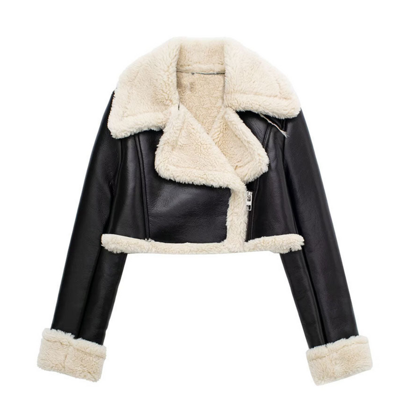 Isla Cropped Shearling Jacket