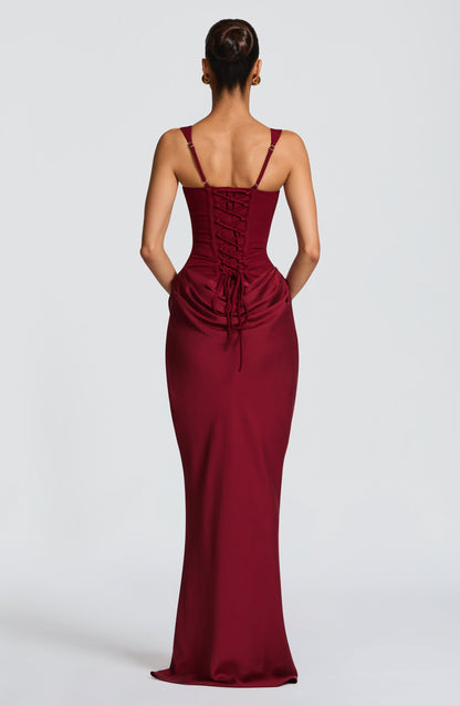 Cornelia Maxi Dress - Burgundy Dress Babyboo Fashion Premium Exclusive Design