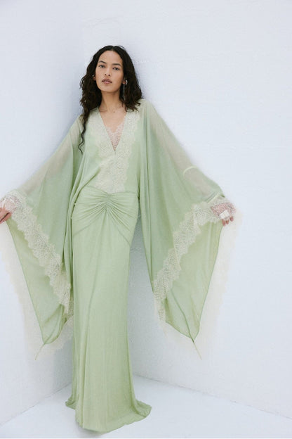Amalia Lace Maxi Dress - Mint