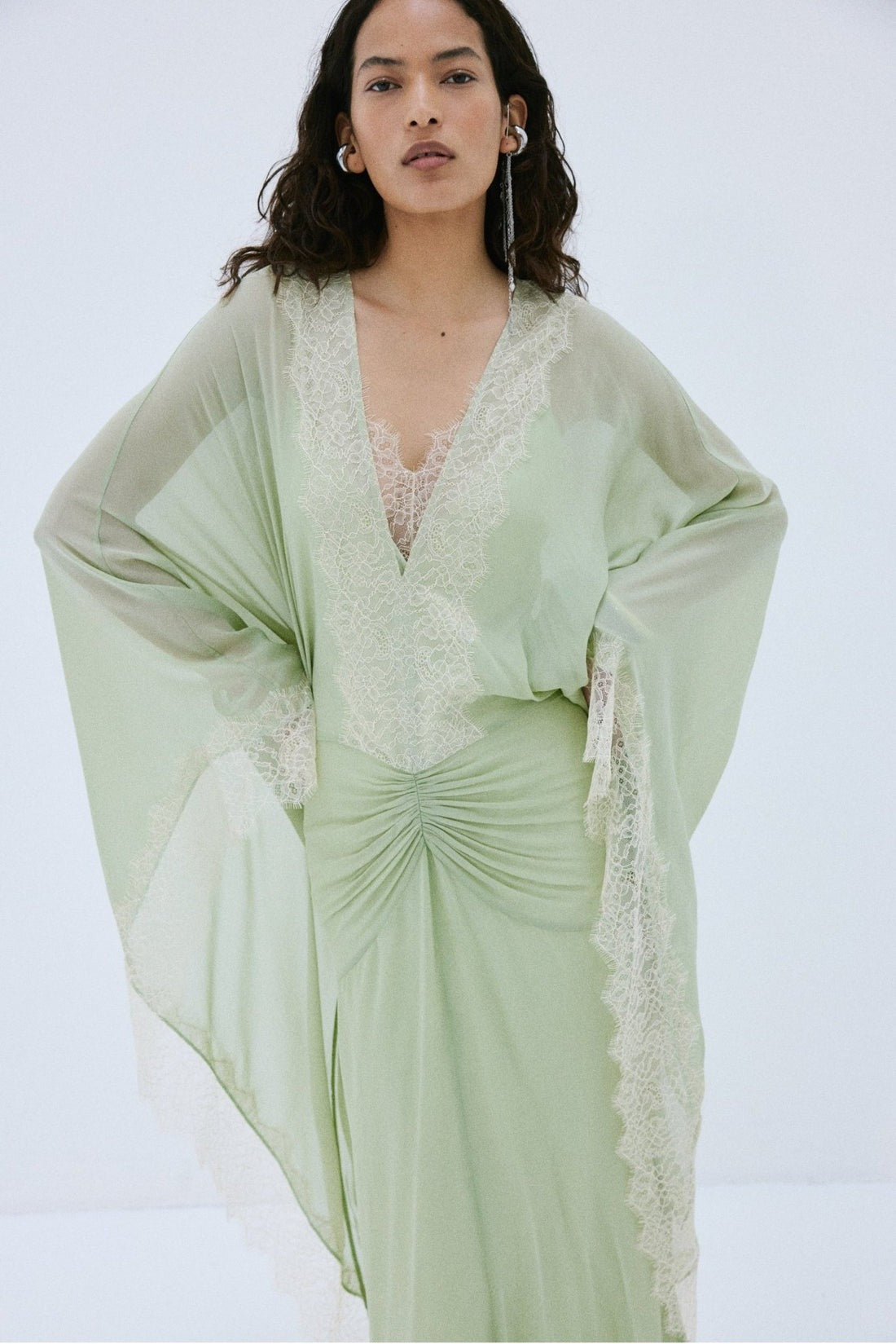Amalia Lace Maxi Dress - Mint