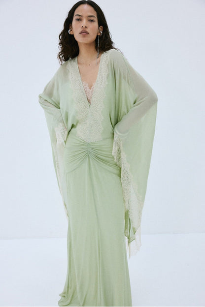 Amalia Lace Maxi Dress - Mint