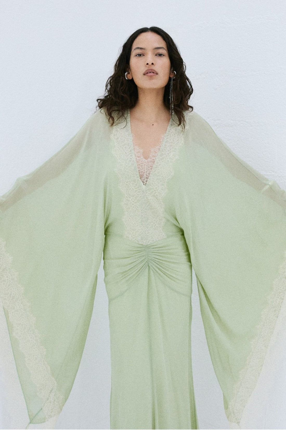 Amalia Lace Maxi Dress - Mint