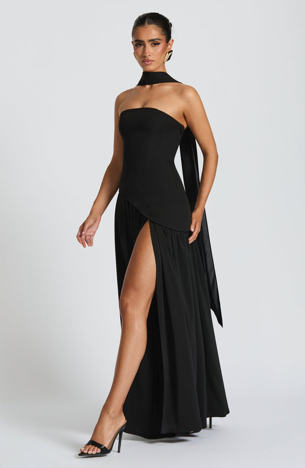 Maliyah Maxi Dress - Black Dress Babyboo Fashion Premium Exclusive Design