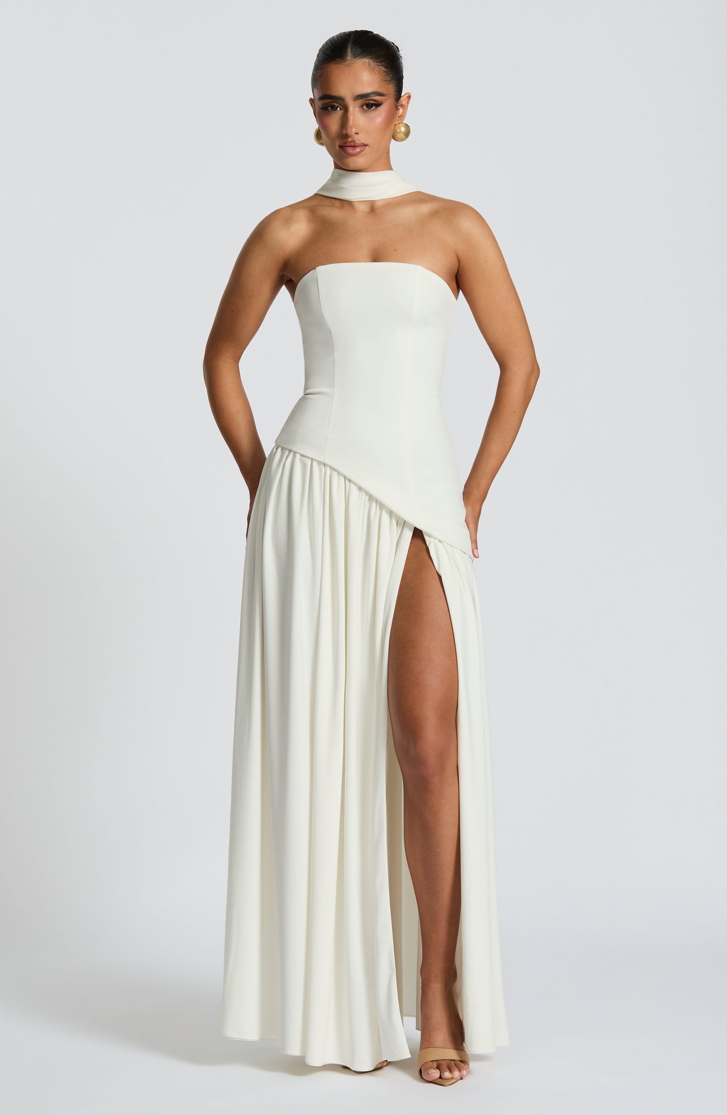 Maliyah Maxi Dress - Ivory Dress Babyboo Fashion Premium Exclusive Design