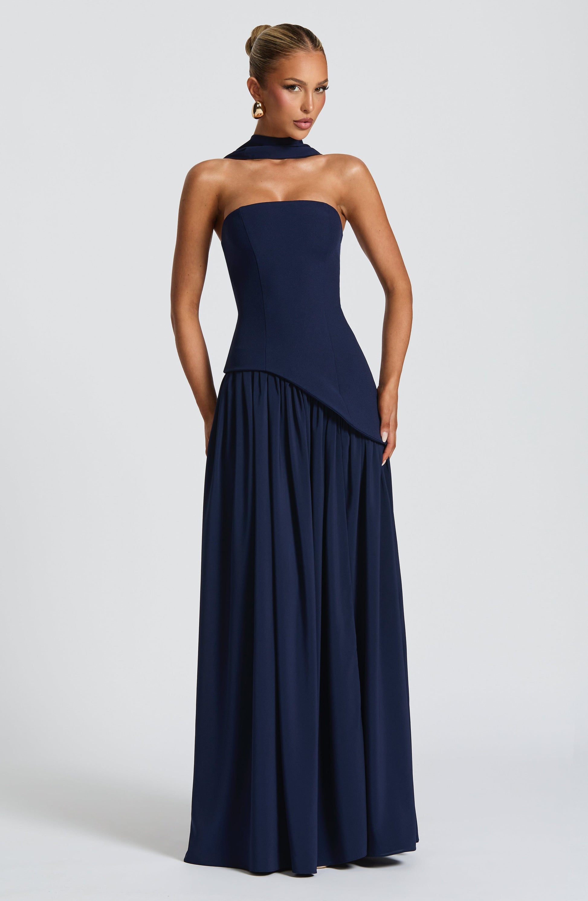 Maliyah Maxi Dress - Navy Dress Babyboo Fashion Premium Exclusive Design