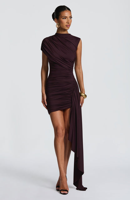 Marnie Mini Dress - Plum Dress Babyboo Fashion Premium Exclusive Design