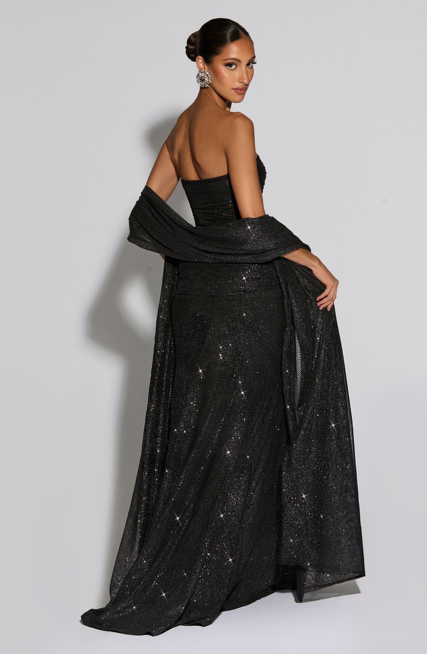 Paula Maxi Dress - Black Sparkle Dress Babyboo Fashion Premium Exclusive Design