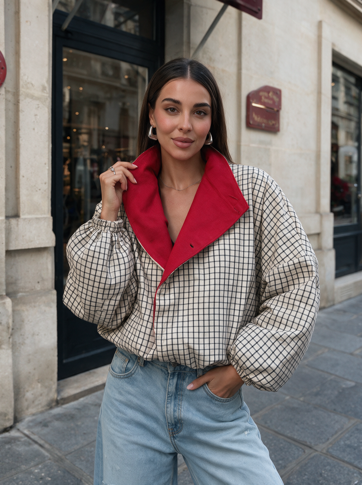 Sabine Plaid Jacket