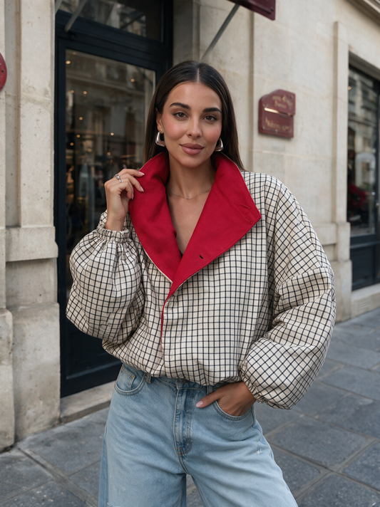 Chaqueta de cuadros Sabine
